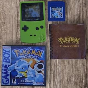 Nintendo Game Boy Color Green with Pokémon Blue Version